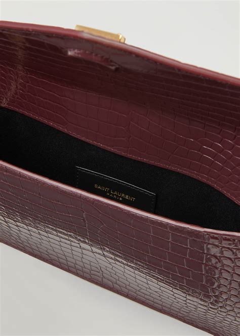 ysl red croc clutch|YSL monogram clutch.